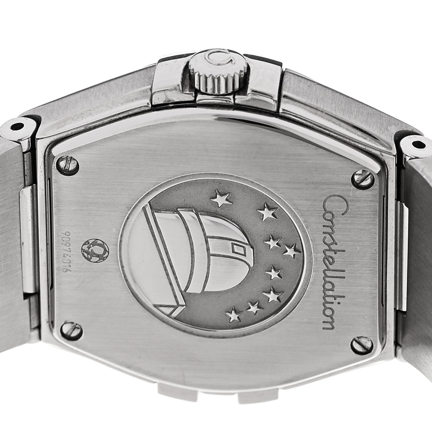 Omega Stainless Steel Diamond Mother of Pearl 27mm Constellation Quartz Watch 123.10.27.60.55.001 4 of 5
