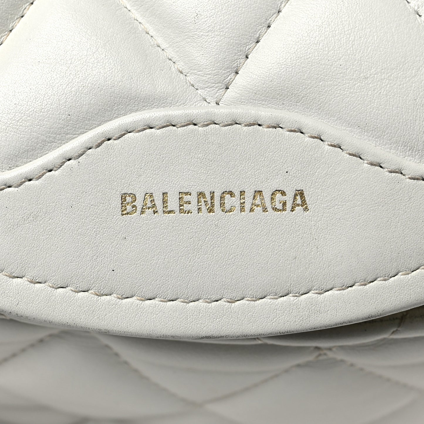 Calfskin Quilted Charms XXS Souvenir Belt Bag White