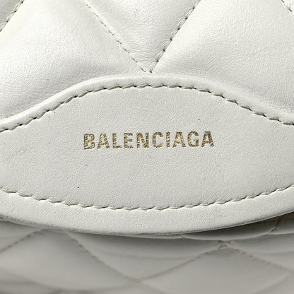 Balenciaga Calfskin Quilted Charms XXS Souvenir Belt Bag White 10 of 12