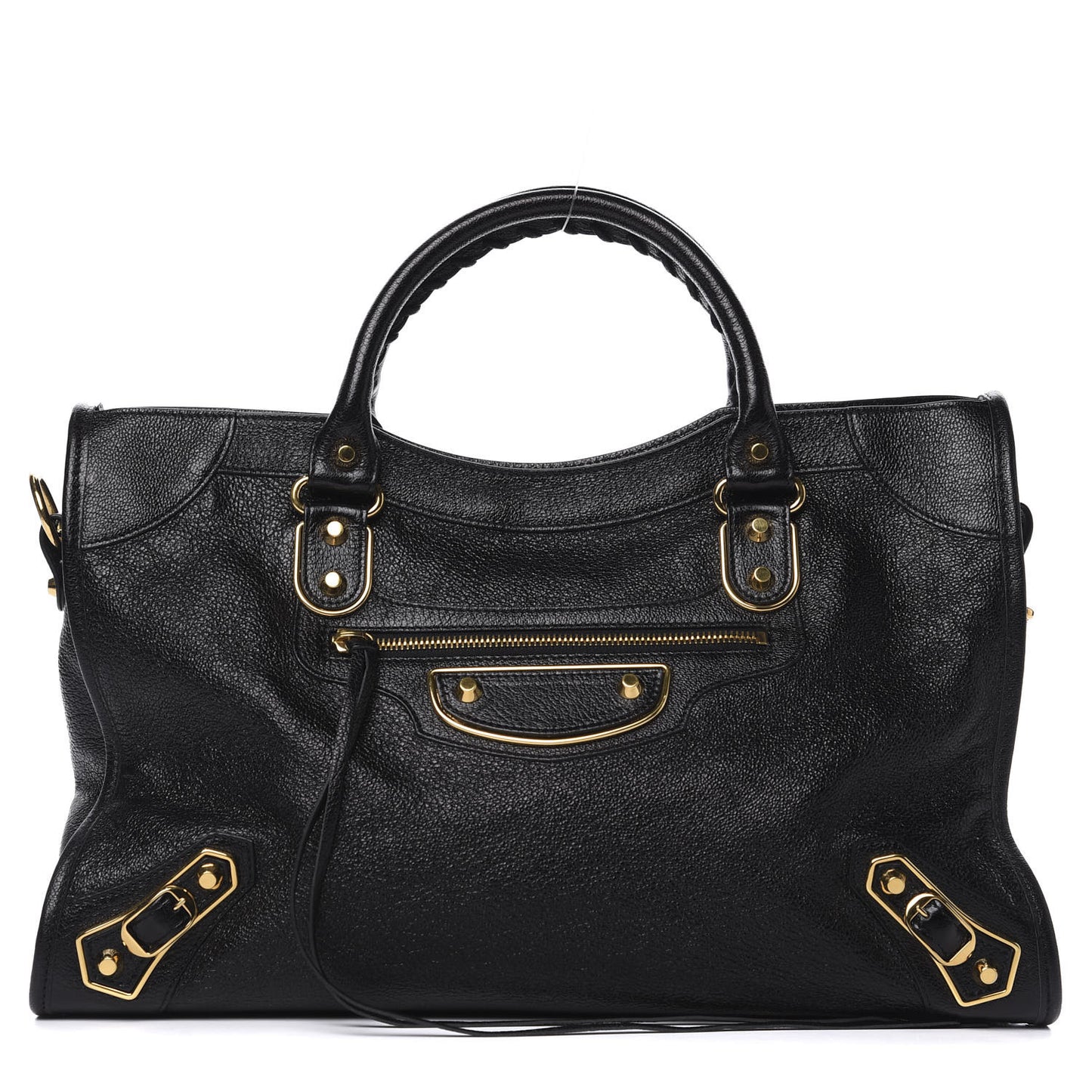 Chevre Gold Metallic Edge Hardware City Black