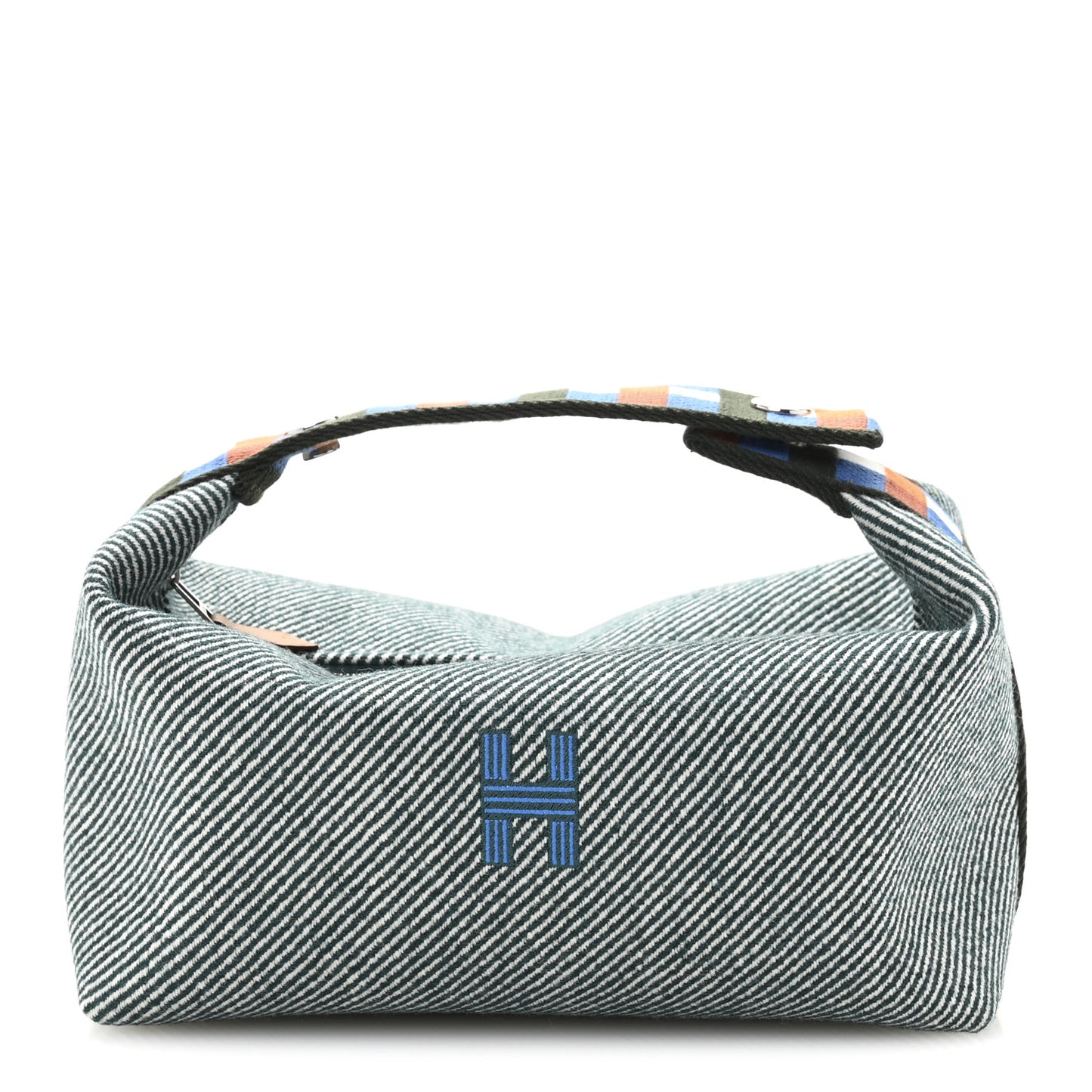 Wool Small Bride-A-Brac H Natte Pouch Bleu