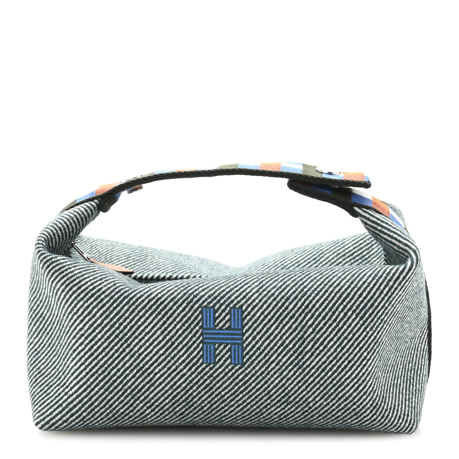 Hermes Wool Small Bride-A-Brac H Natte Pouch Bleu 1 of 7