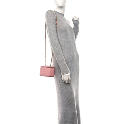 Chanel Caviar Quilted Small Vanity Case With Chain Pink 2 of 11