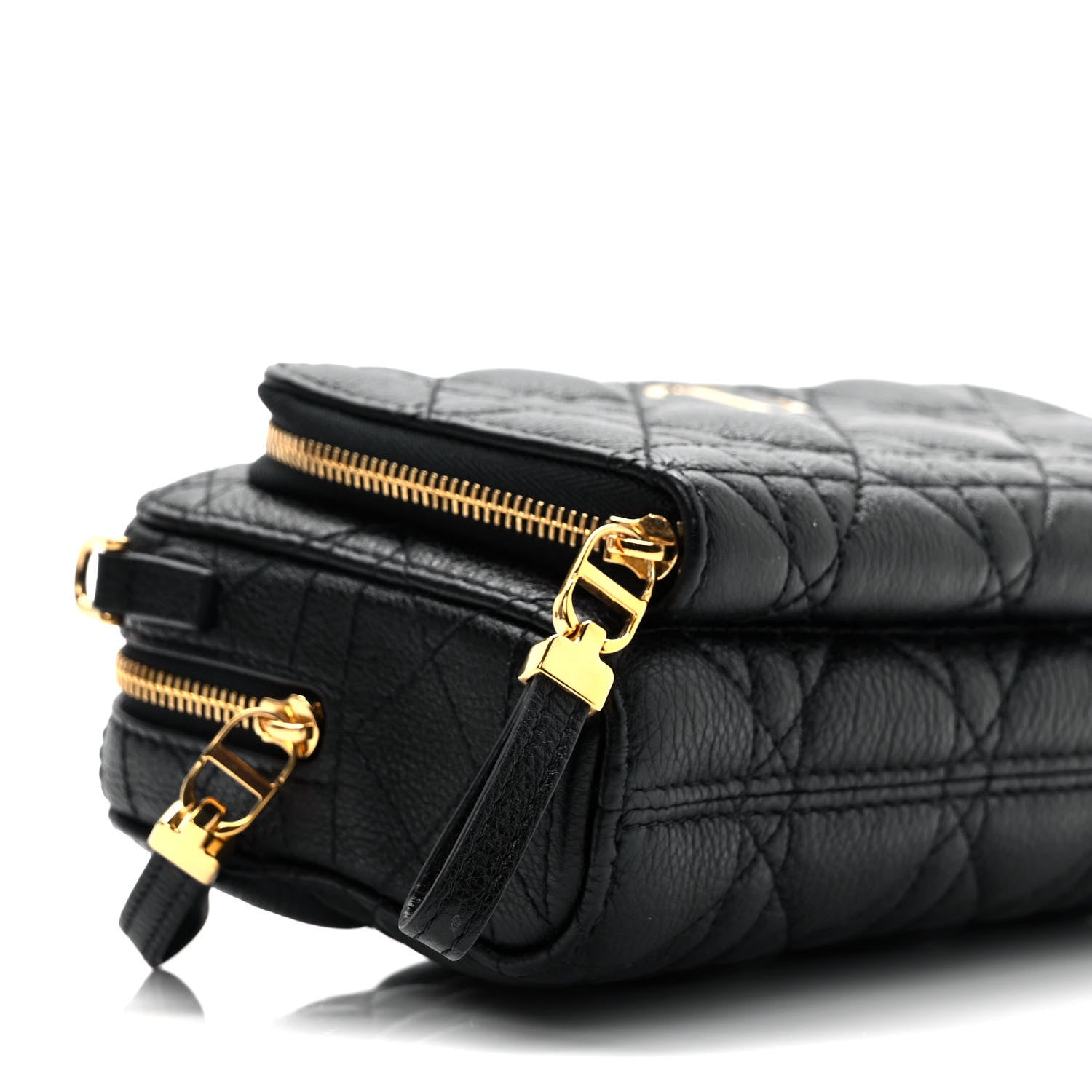Christian Dior Supple Calfskin Caro Double Pouch Black 7 of 8