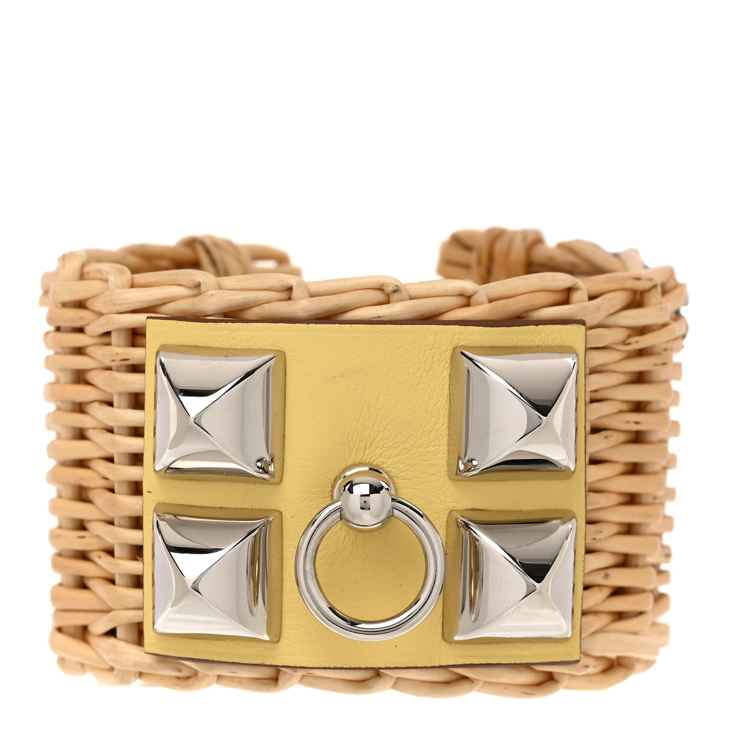 Barenia Osier Collier De Chien CDC Picnic Bracelet Jaune Poussin