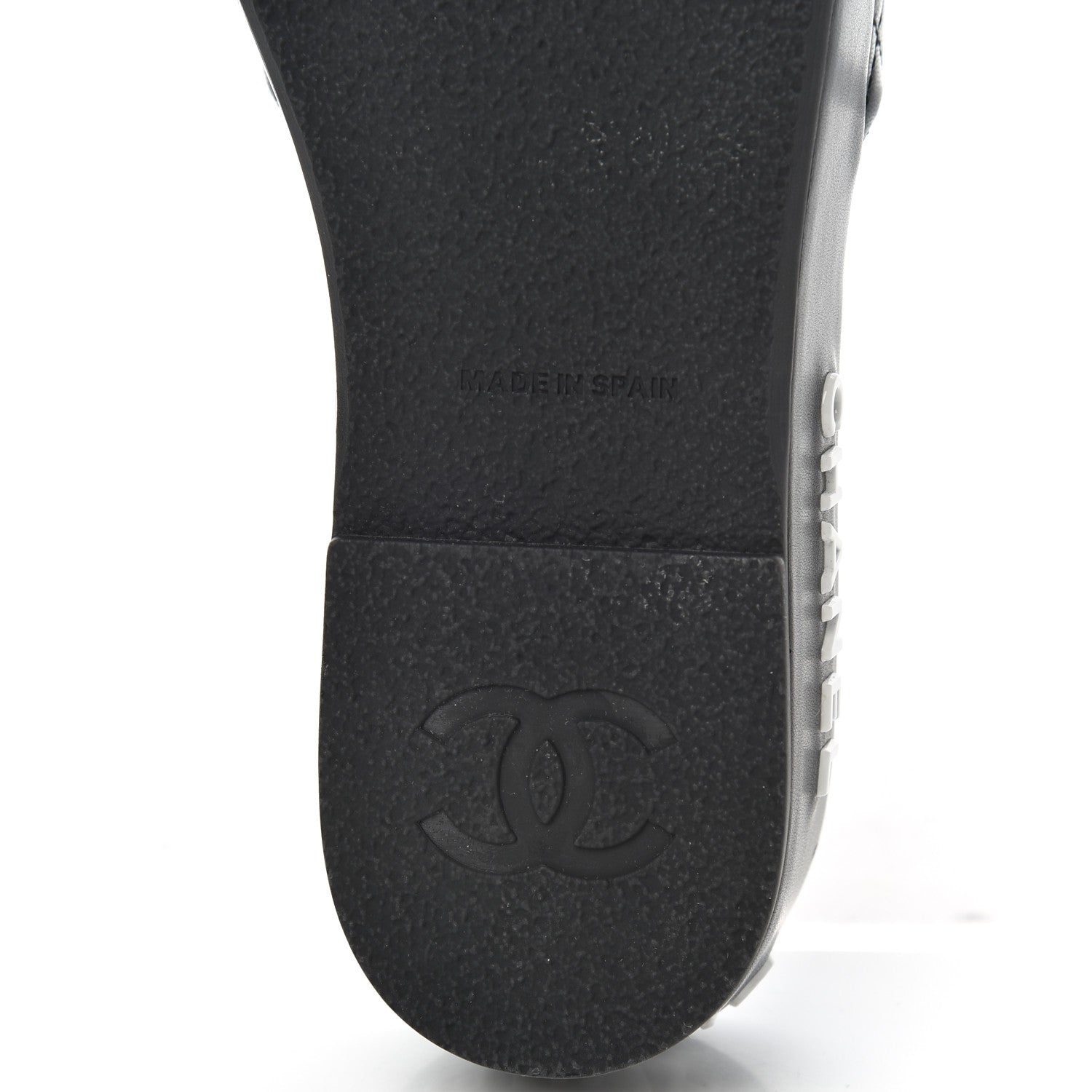 Chanel Lambskin Quilted CC Espadrille Slip On Sandals 35 Black 7 of 14