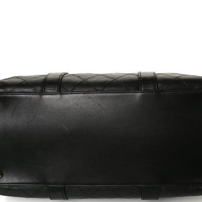 Chanel Calfskin Stitched CC Boston Black 12 of 16