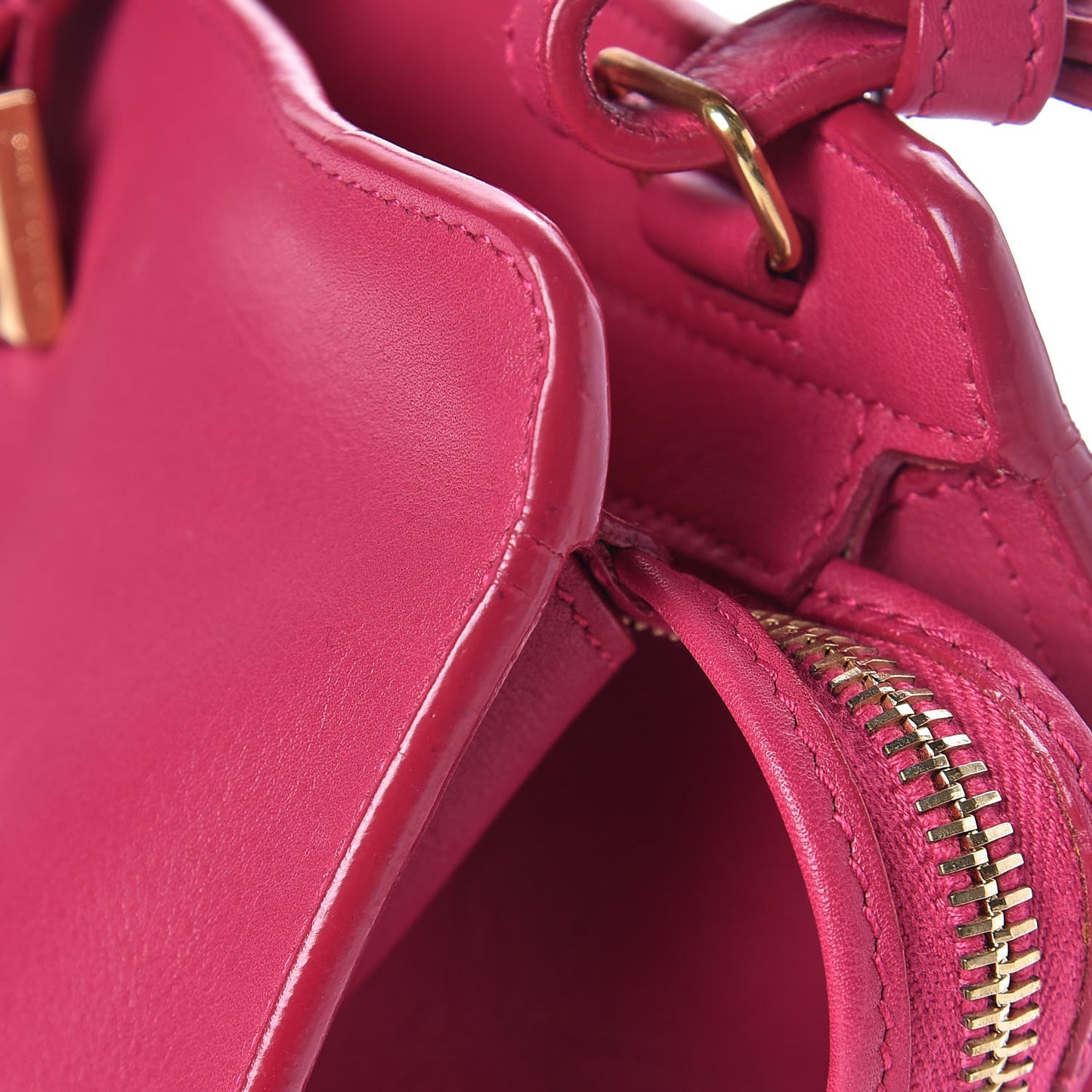 Calfskin Small Classic Y Cabas Fuchsia