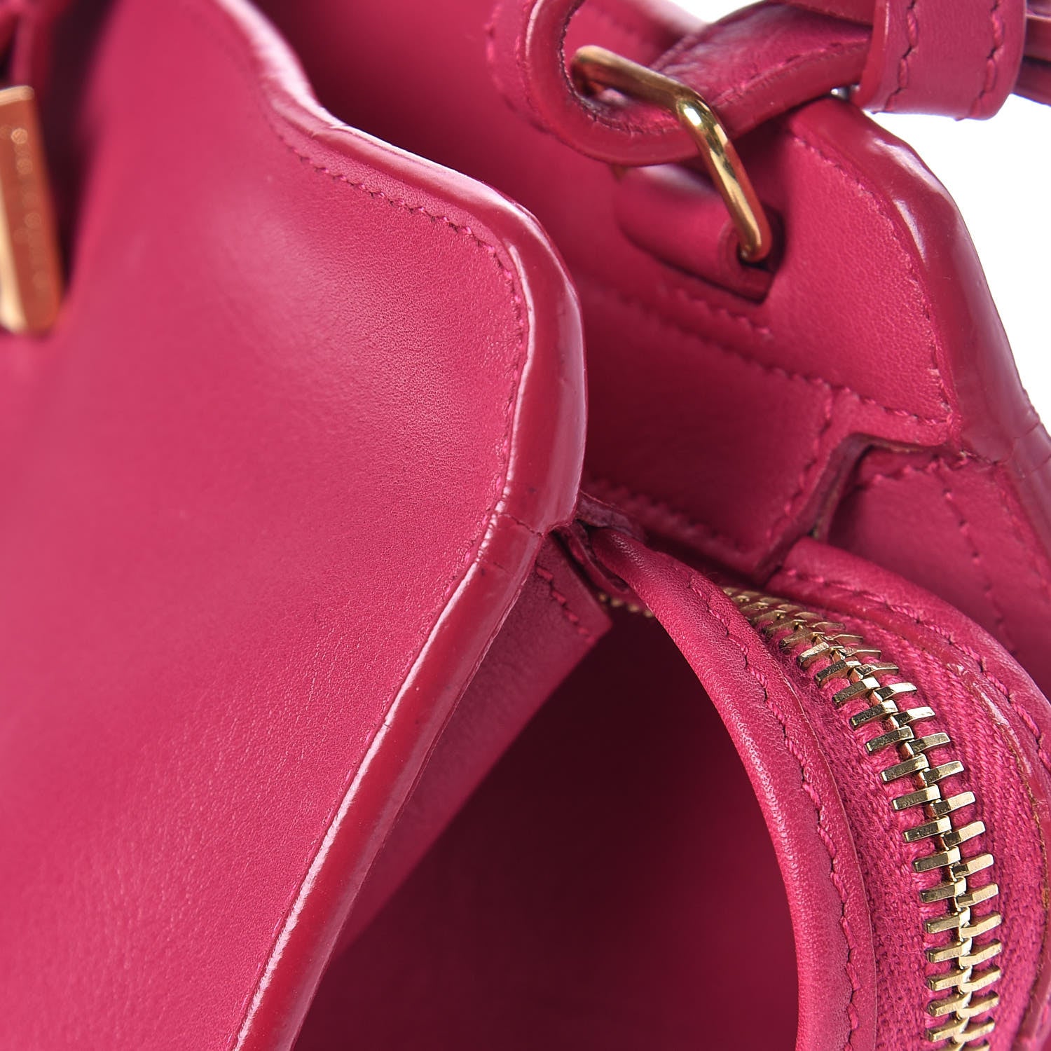Saint Laurent Calfskin Small Classic Y Cabas Fuchsia 10 of 11
