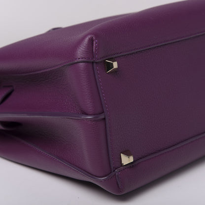 MCM Grained Calfskin Medium Milla Tote Mystic Purple 5 of 11