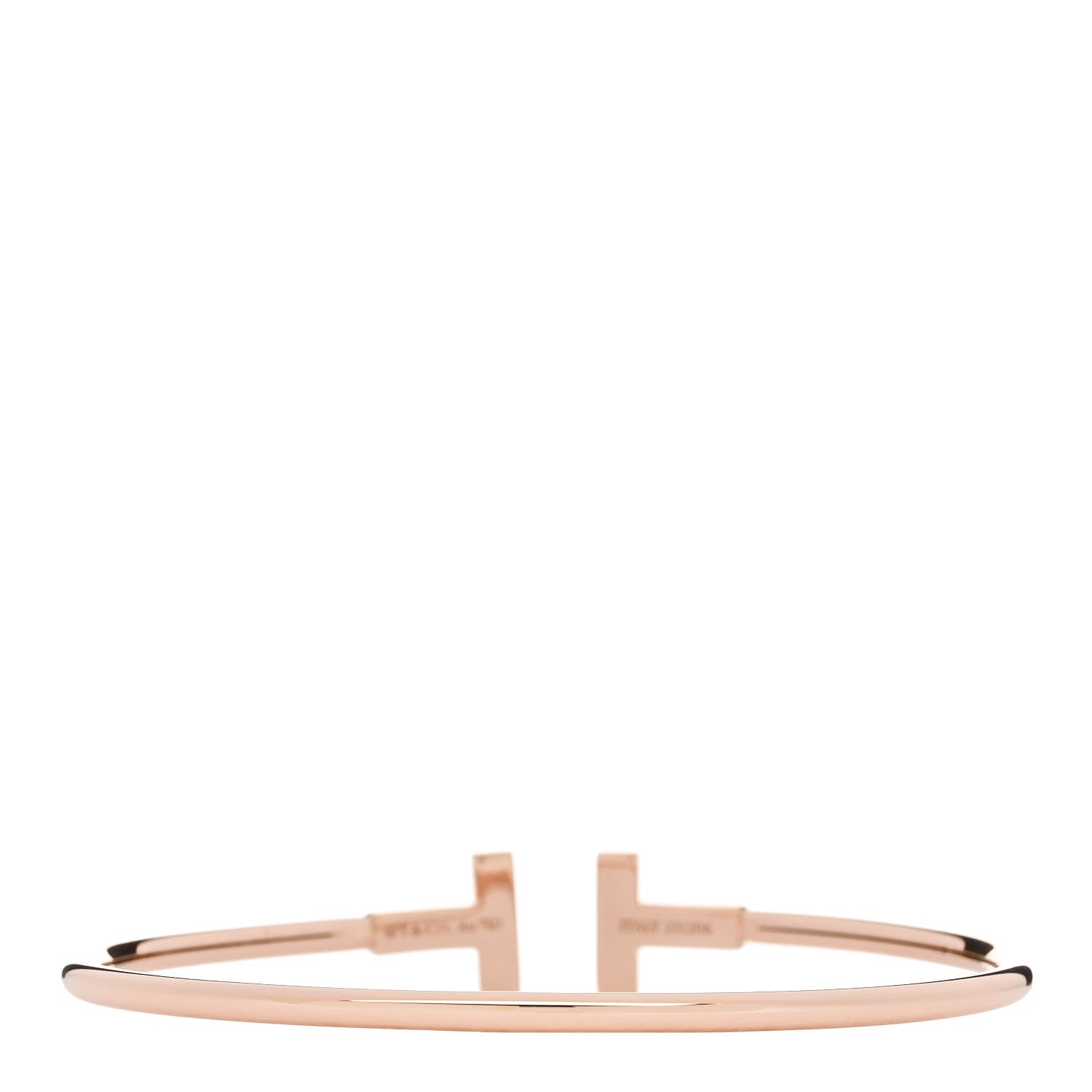Tiffany 18K Rose Gold T Wire Bracelet 2 of 4