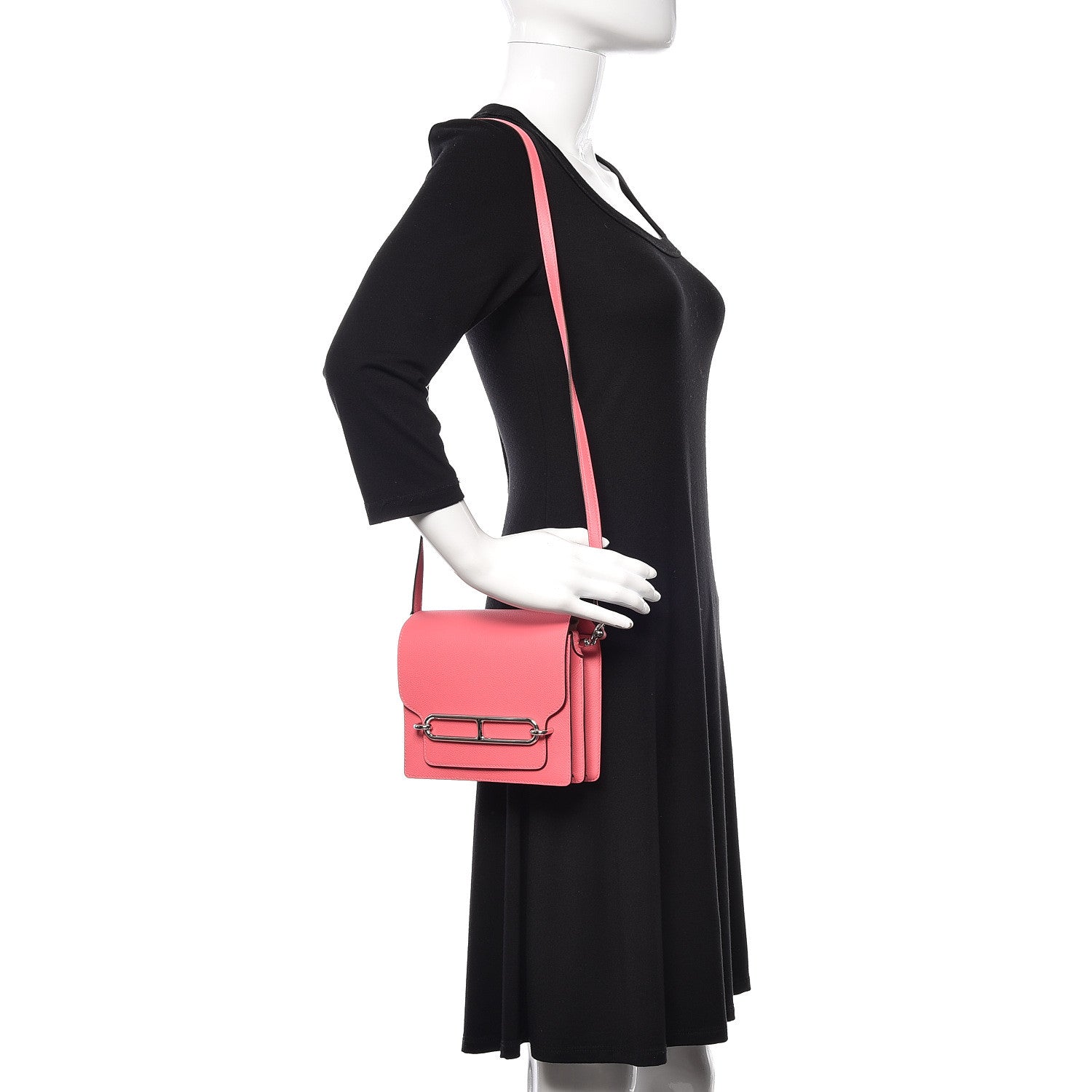 Hermes Evercolor Mini Sac Roulis Rose Azalee 2 of 10