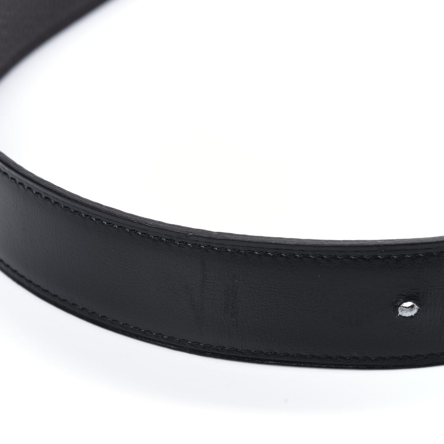 Box Taurillon Clemence 32mm Belt 80 Black Chocolate