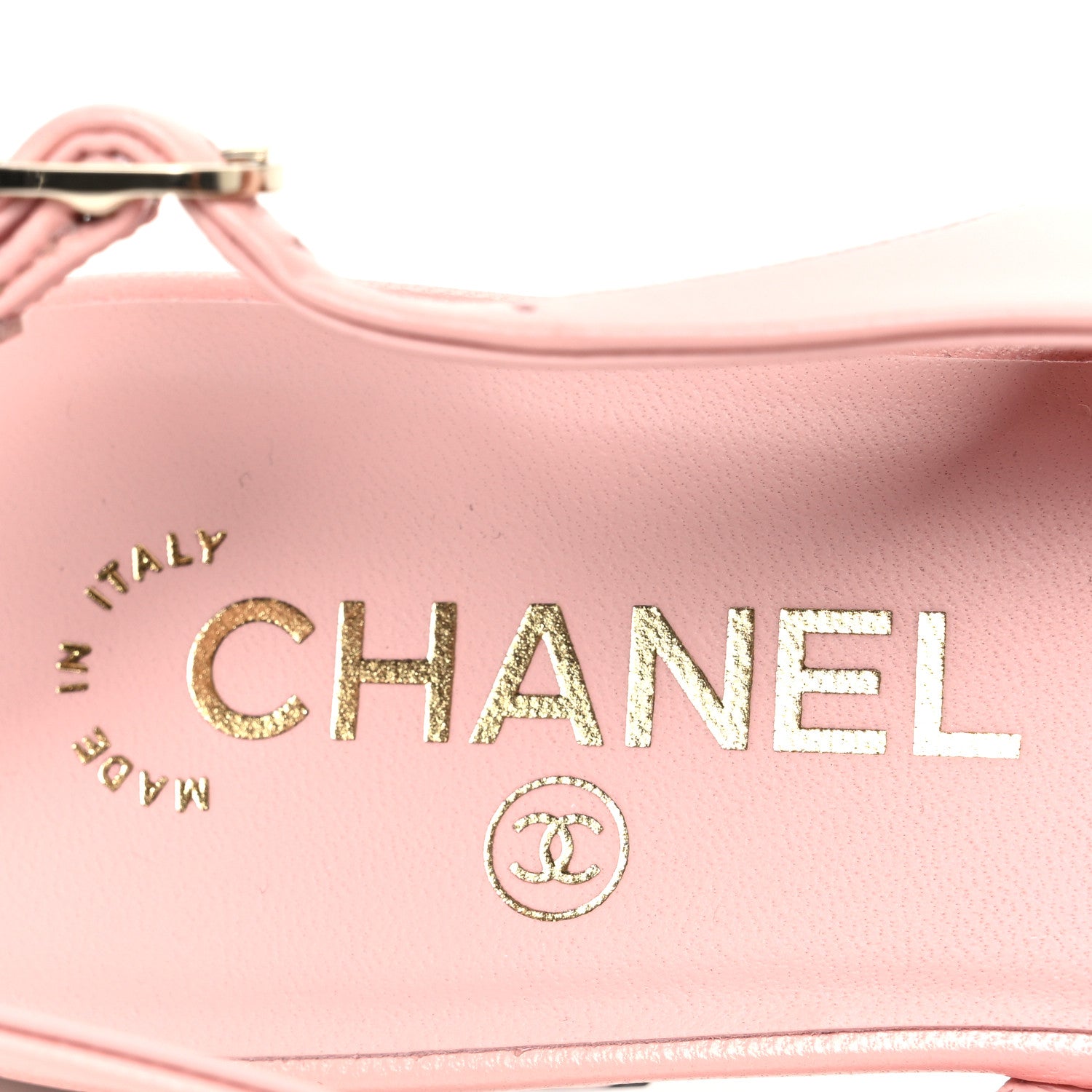 Chanel Goatskin Grosgrain Pointed Toe CC Slingback Flats 37 Pink Black 9 of 11