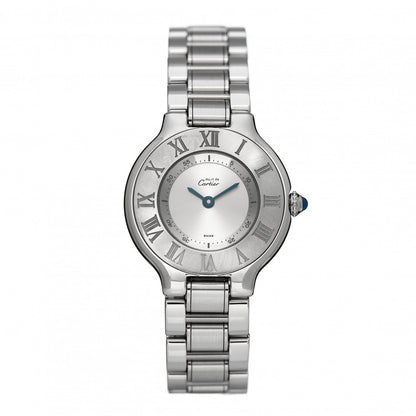Cartier Stainless Steel 28mm Must De 21 Quartz Watch 1 of 4
