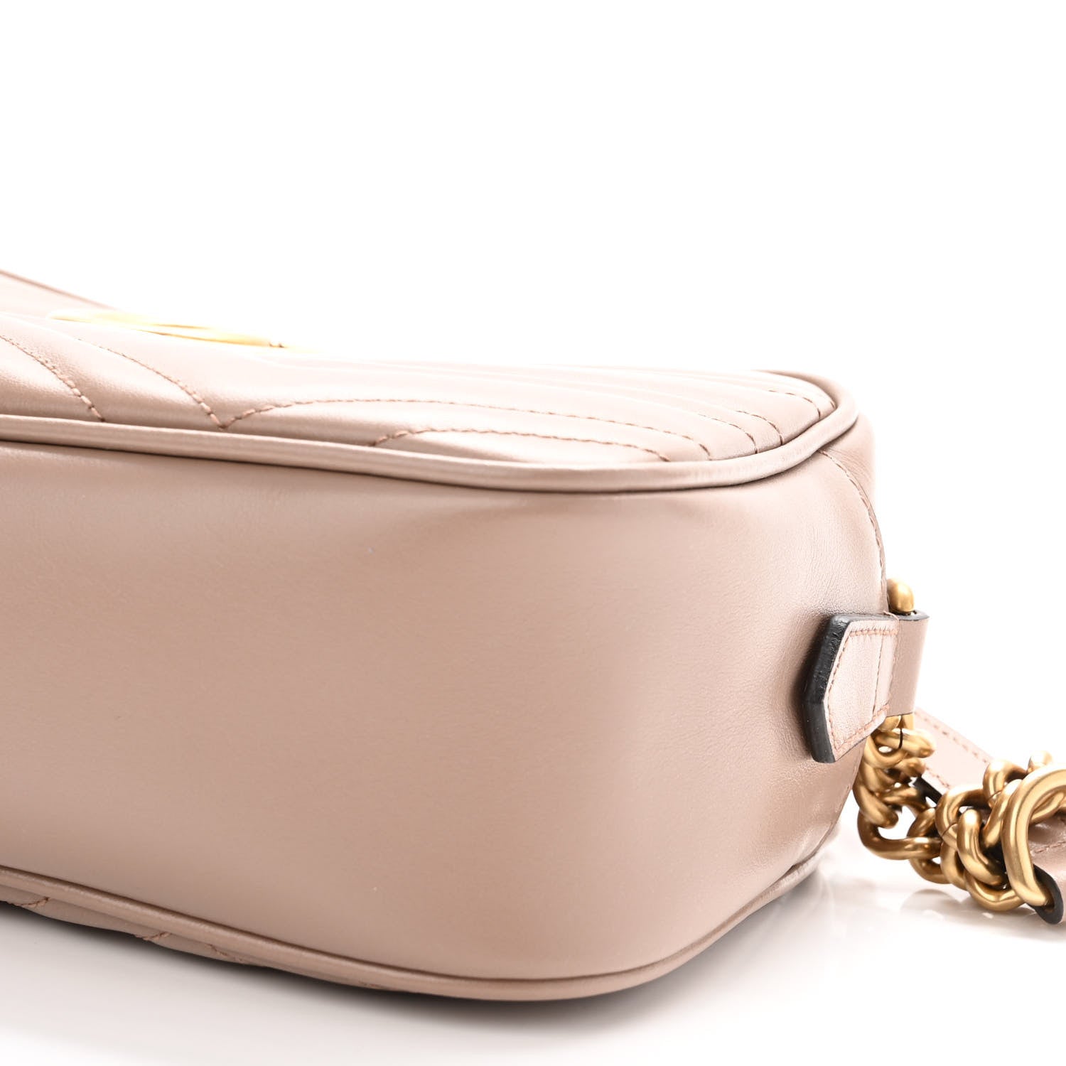 Gucci Calfskin Matelasse Small GG Marmont Chain Shoulder Bag Porcelain Rose 10 of 10