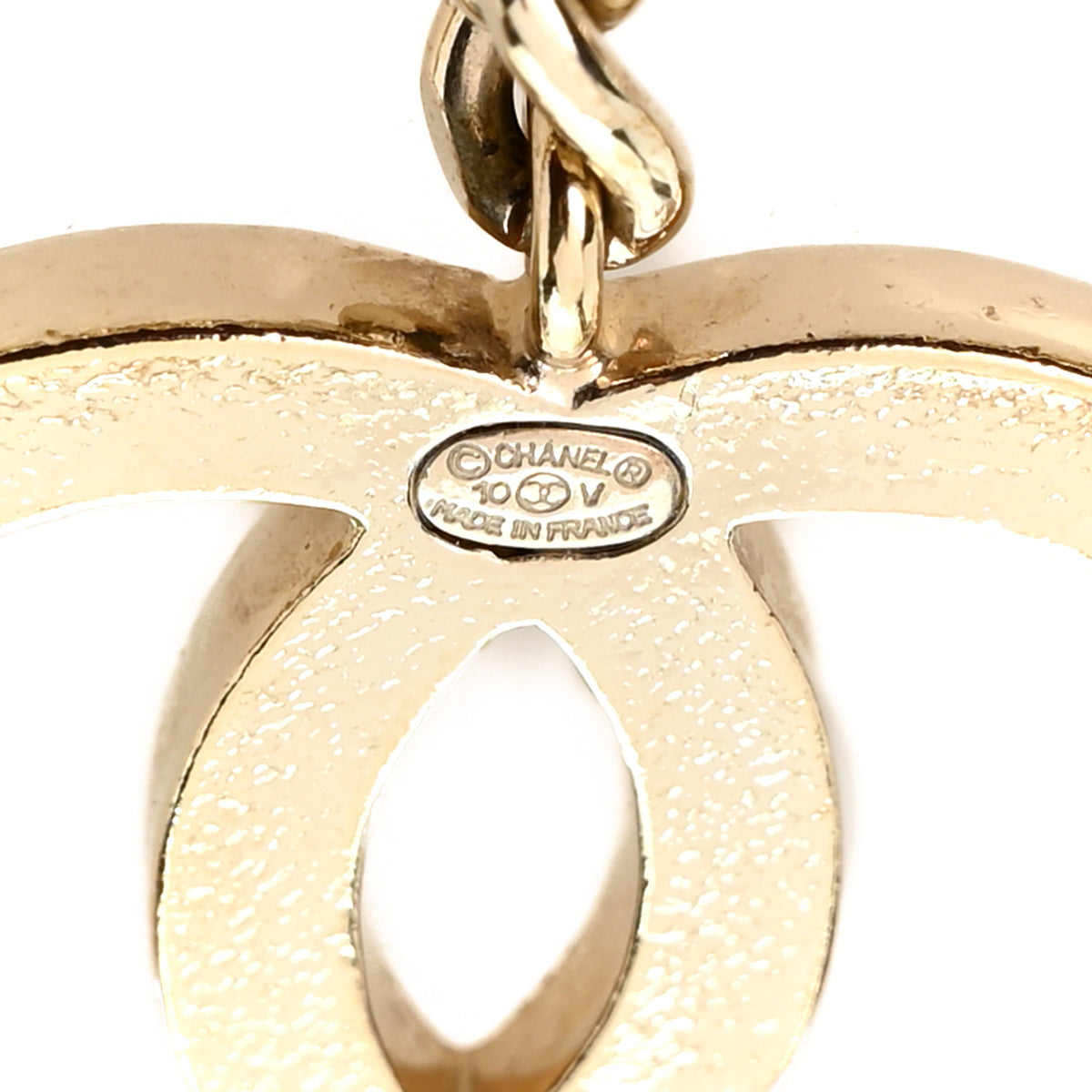 Enamel CC Chain Logo Belt Gold Black