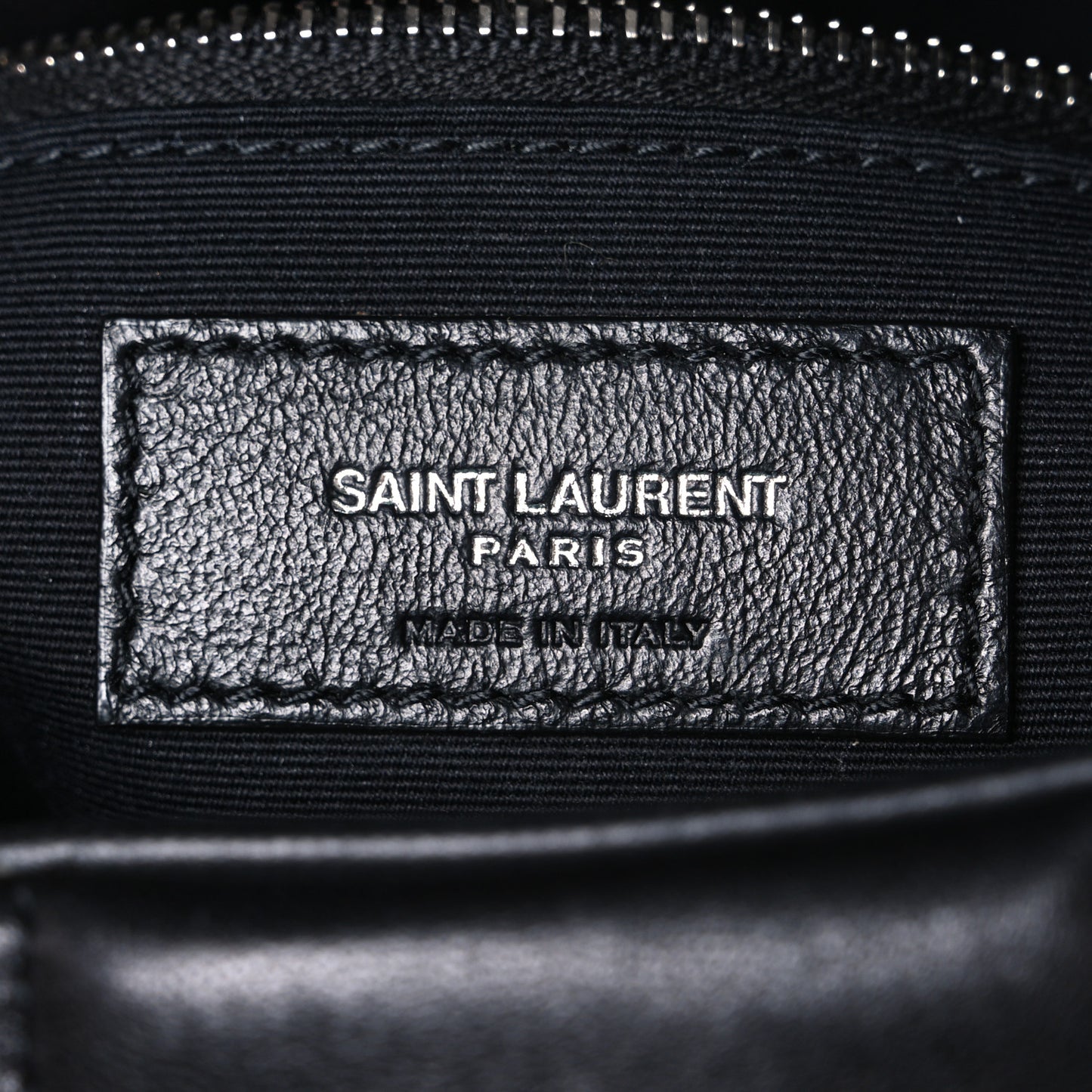 Lambskin Quilted Small Loulou Puffer Monogram Chain Satchel Black