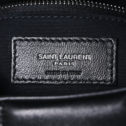 Saint Laurent Lambskin Quilted Small Loulou Puffer Monogram Chain Satchel Black 6 of 10
