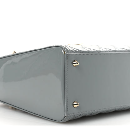 Christian Dior Patent Cannage Medium Lady Dior Grey 9 of 13