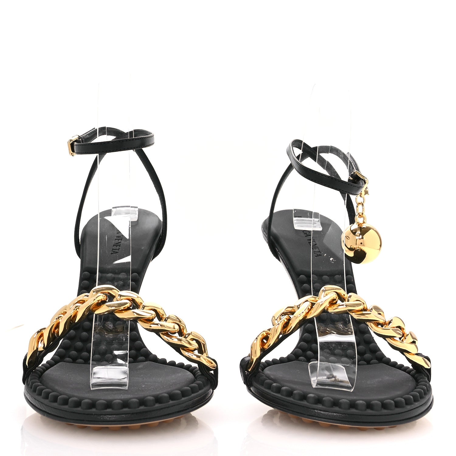 Bottega Veneta Lambskin Dot 100mm Sandals 40 Black 3 of 8