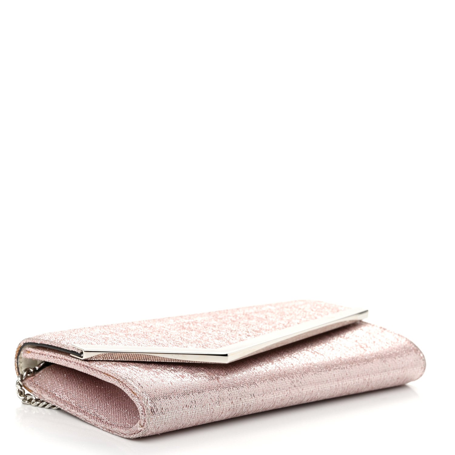 Jimmy Choo Glitter Fabric Emmie Clutch Ballet Pink 4 of 12
