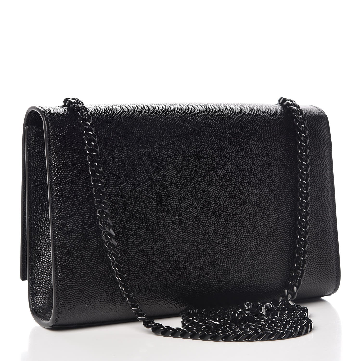 Saint Laurent Grain De Poudre Small Monogram Kate Satchel Black 3 of 9