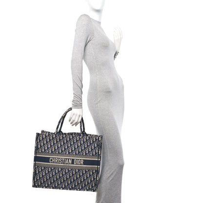 Christian Dior Oblique Large Book Tote Blue Multicolor 2 of 10