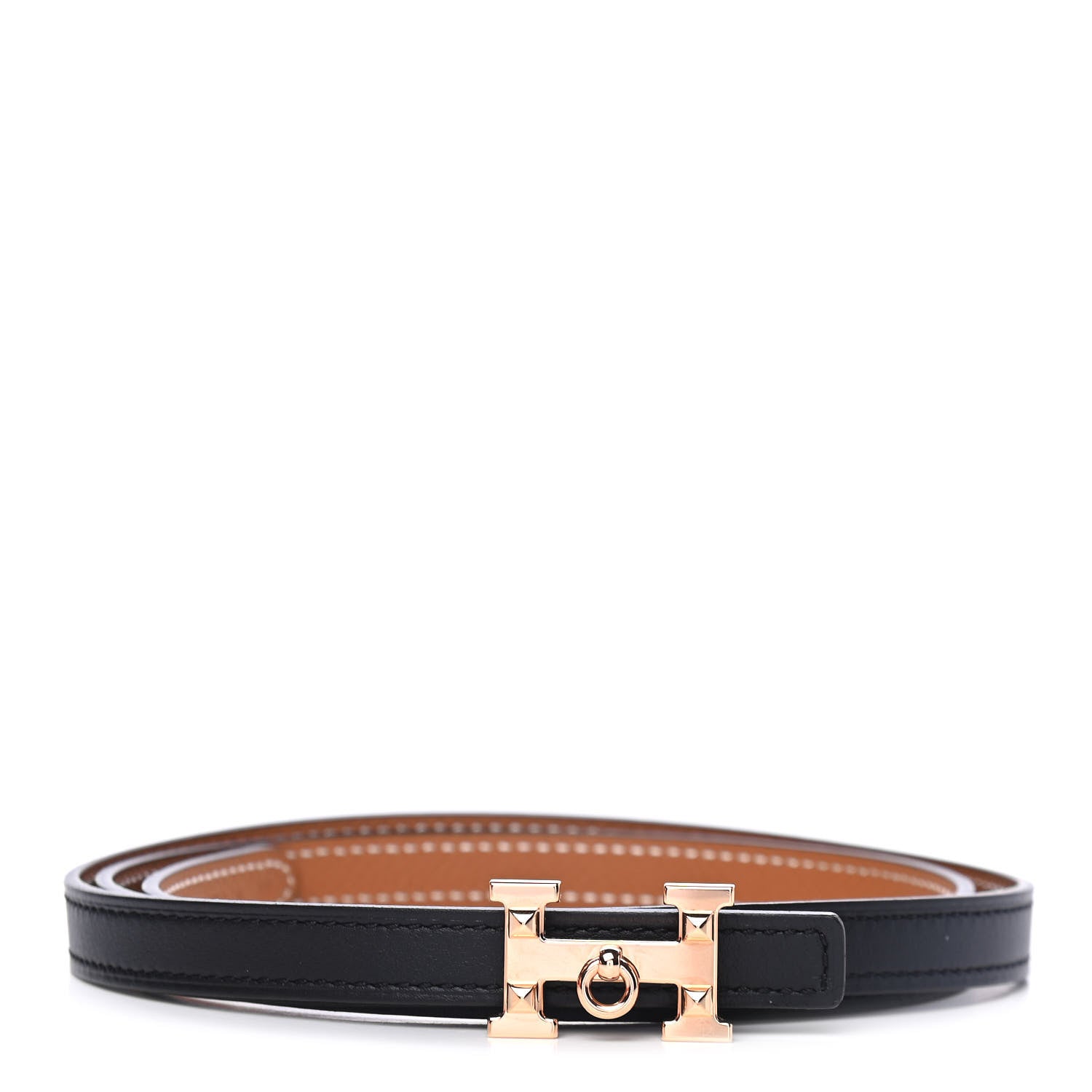 Hermes Swift Epsom 13mm 5382 Rock Belt 85 Black Gold 1 of 4