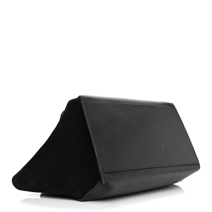 Celine Drummed Calfskin Suede Large Trapeze Black 4 of 11