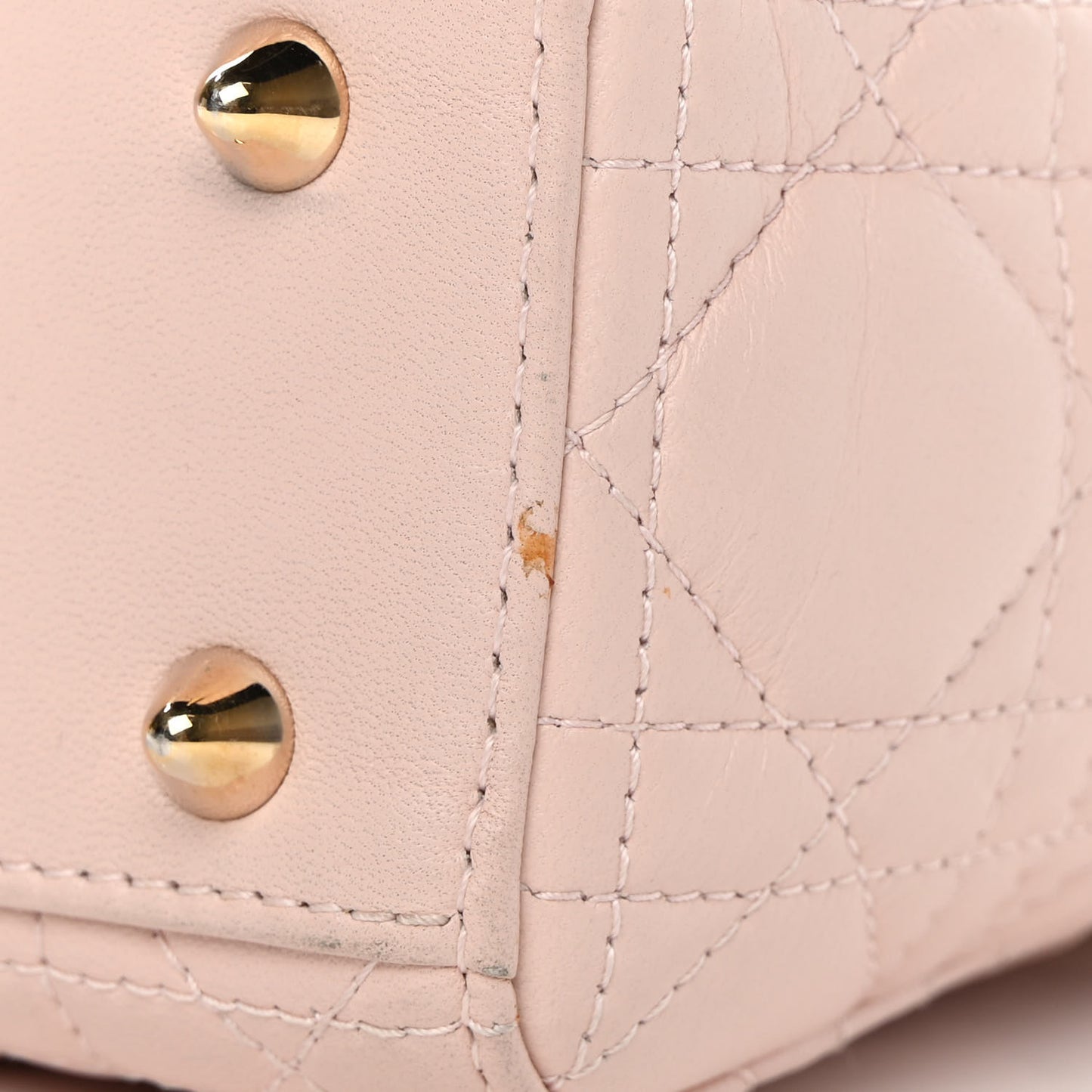 Lambskin Cannage Small Lucky Badges My Lady Dior Pink
