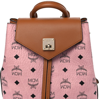 MCM Visetos Small Essential Backpack Soft Pink 7 of 9