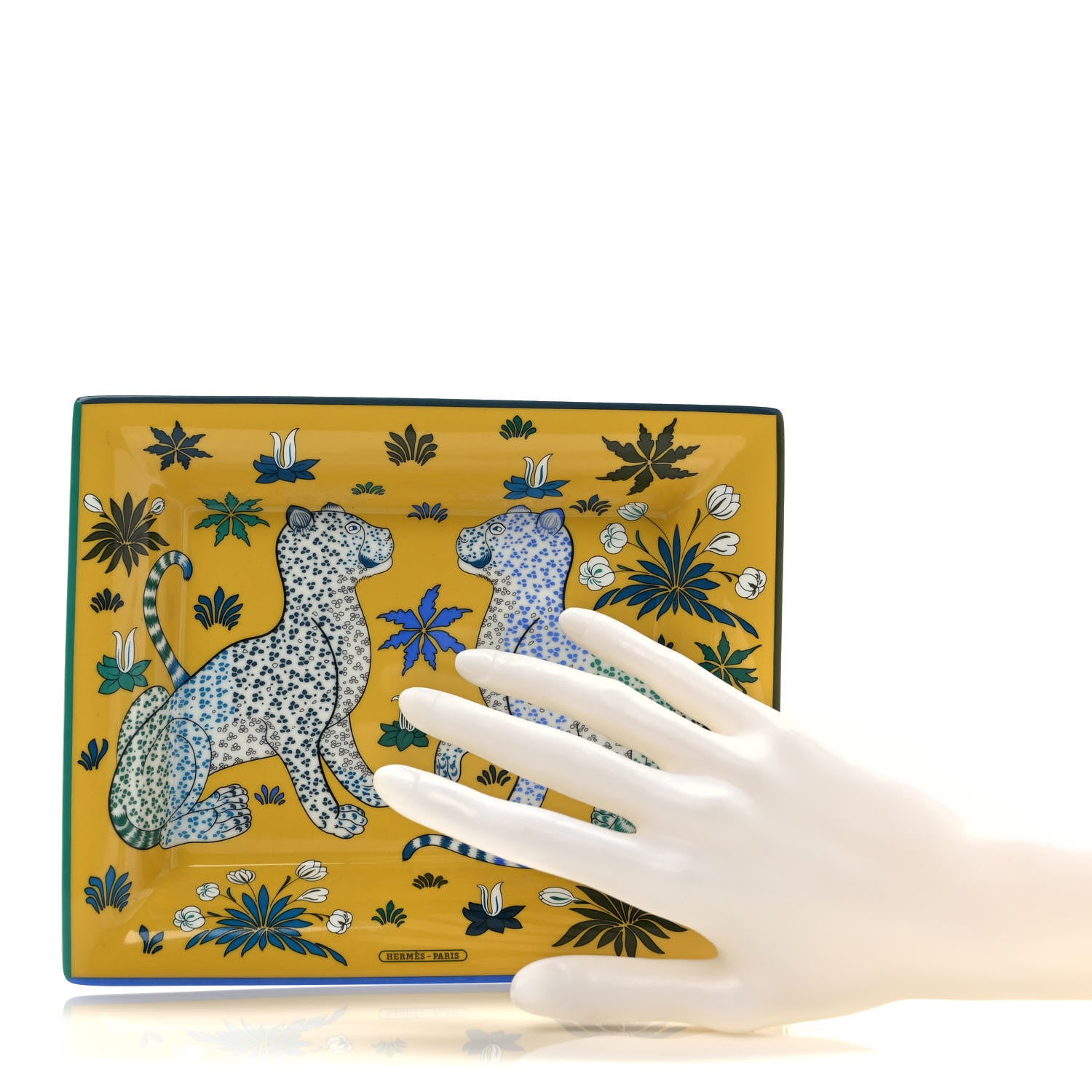 Hermes Porcelain Le Leopards Change Tray 2 of 6