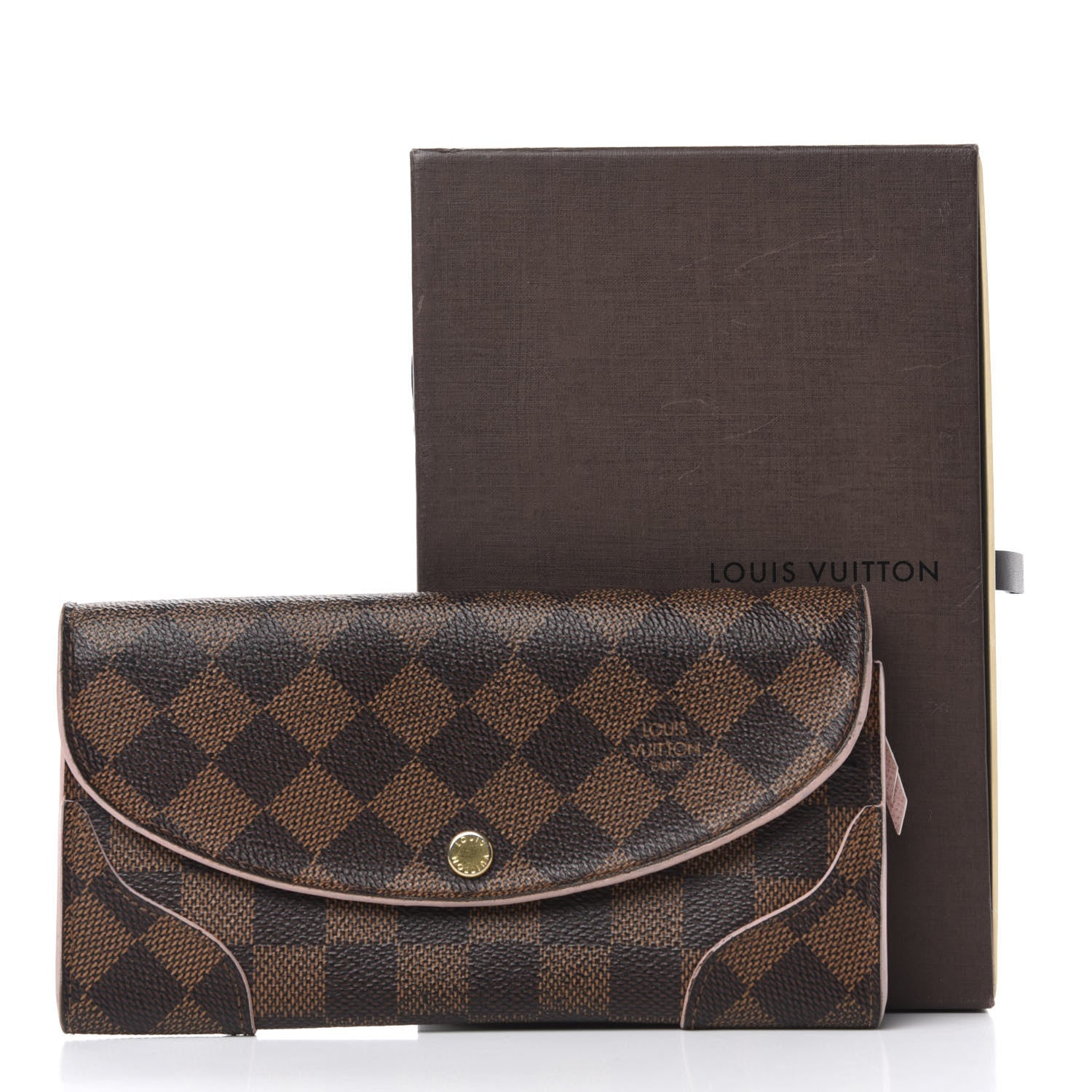 Louis Vuitton Damier Ebene Caissa Wallet Rose Ballerine 8 of 8