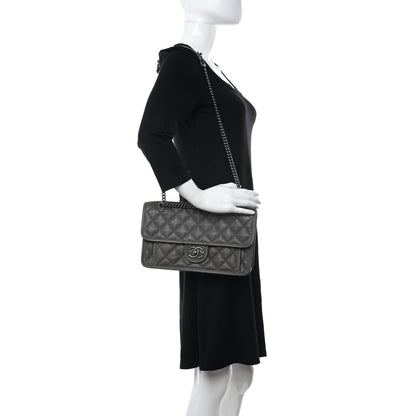 Chanel Caviar Quilted Medium French Riviera Flap Grey 2 of 14