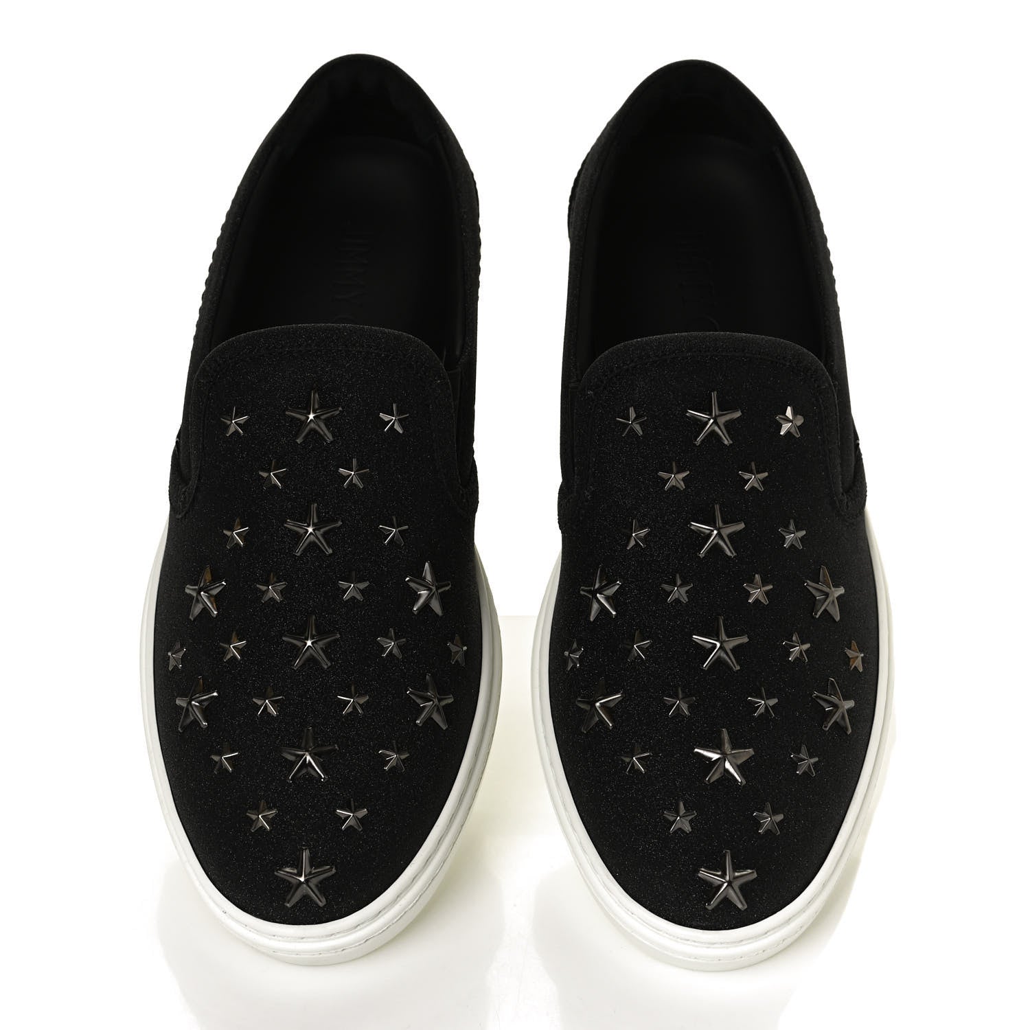 Jimmy Choo Fine Glitter Suede Mens Grove Sneakers 40.5 Black 5 of 10
