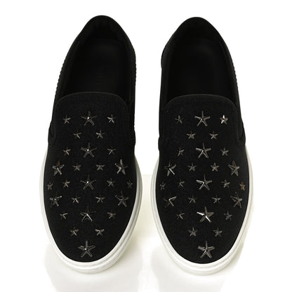 Jimmy Choo Fine Glitter Suede Mens Grove Sneakers 40.5 Black 5 of 10