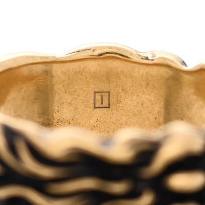 Gucci Metal Lion Mane Ring M Aged Gold 5 of 6