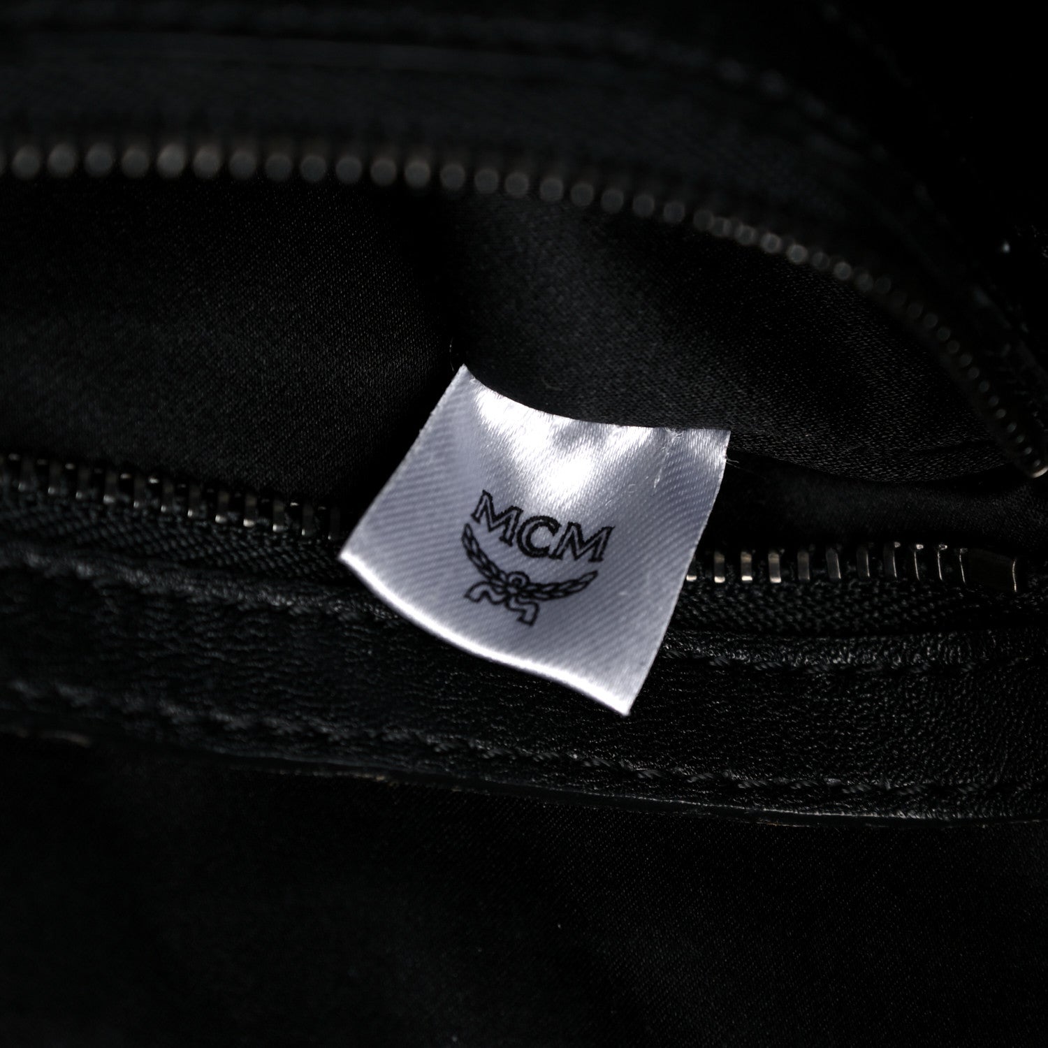 MCM Calfskin Medium Studded Backpack Black 6 of 15