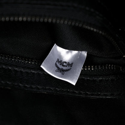 MCM Calfskin Medium Studded Backpack Black 6 of 15