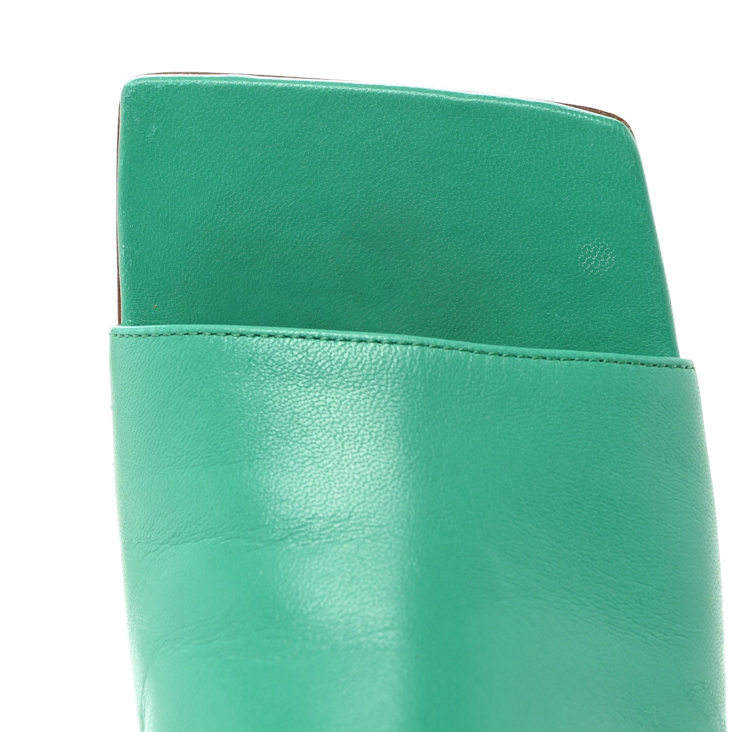 Nappa Stretch Mule Sandals 37 Acid Turquoise