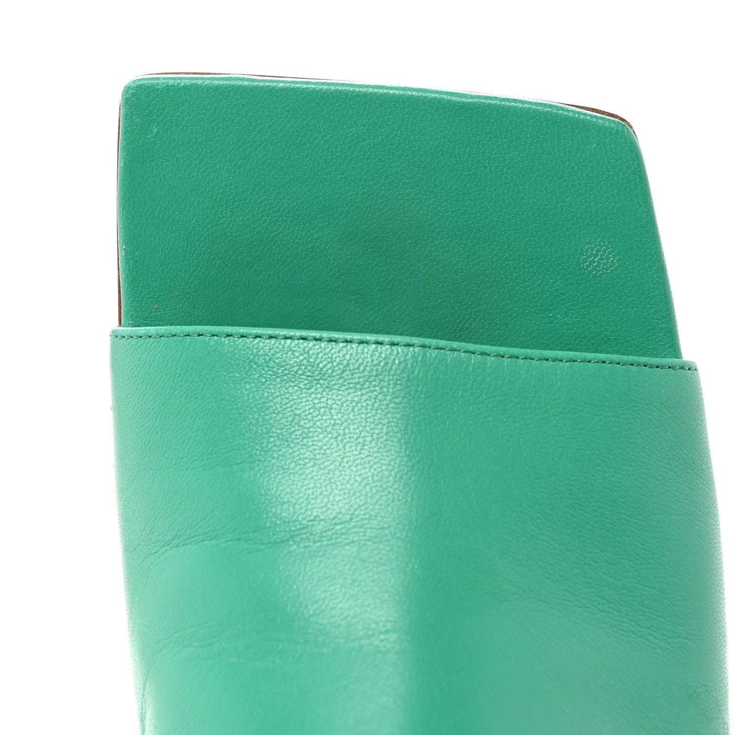 Bottega Veneta Nappa Stretch Mule Sandals 37 Acid Turquoise 9 of 10
