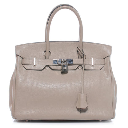 Hermes Chevre Mysore Birkin 30 Gris Tourterelle and Etoupe 1 of 10