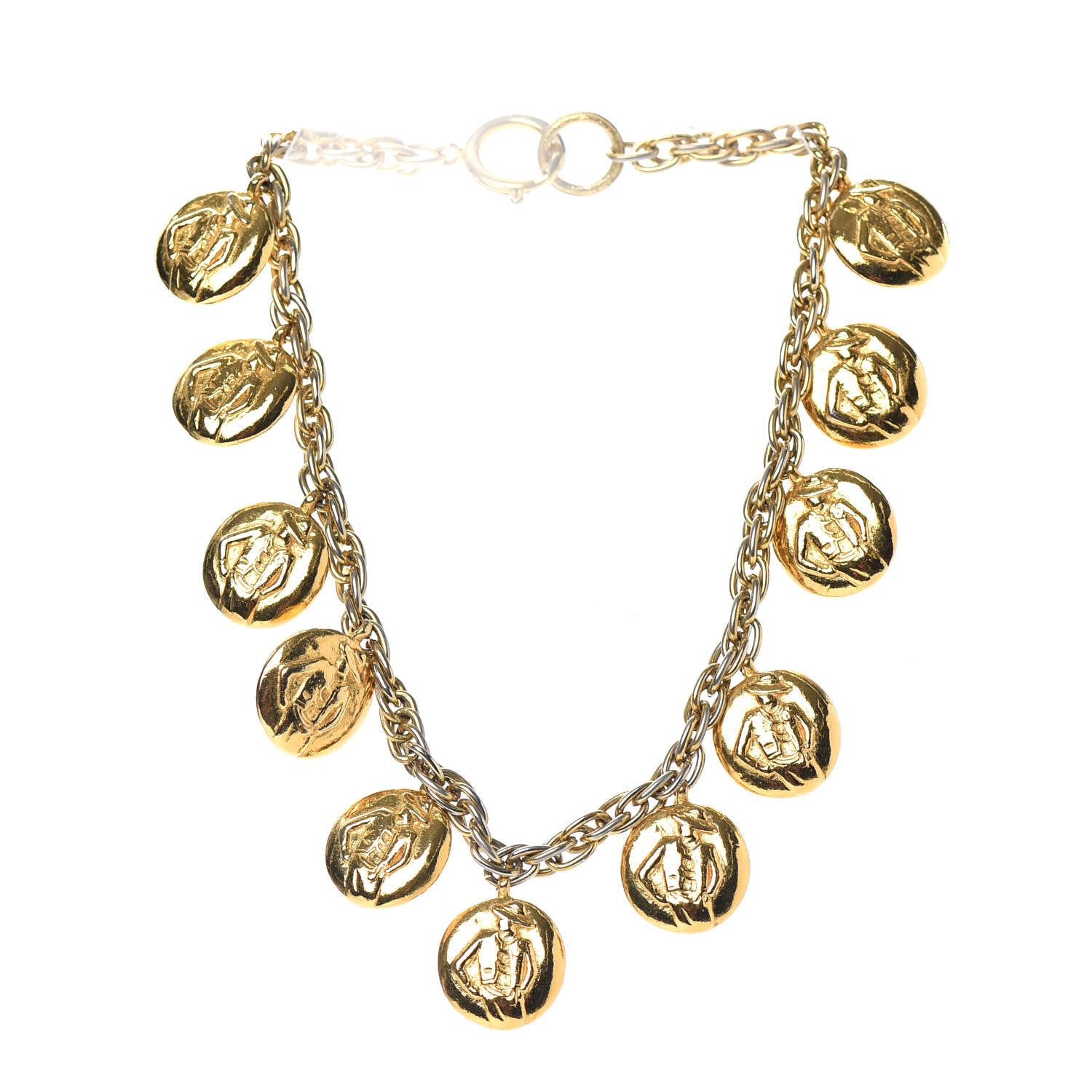 Chanel CC Medallions Necklace Gold 3 of 5