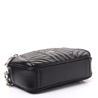 Prada Soft Calfskin Impunture Diagramme Belt Bag Black 3 of 8
