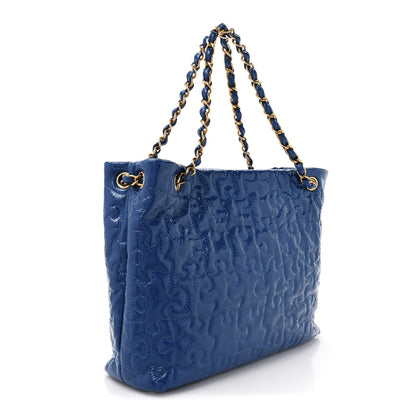 Chanel Patent Puzzle Tote Electric Blue 3 of 10