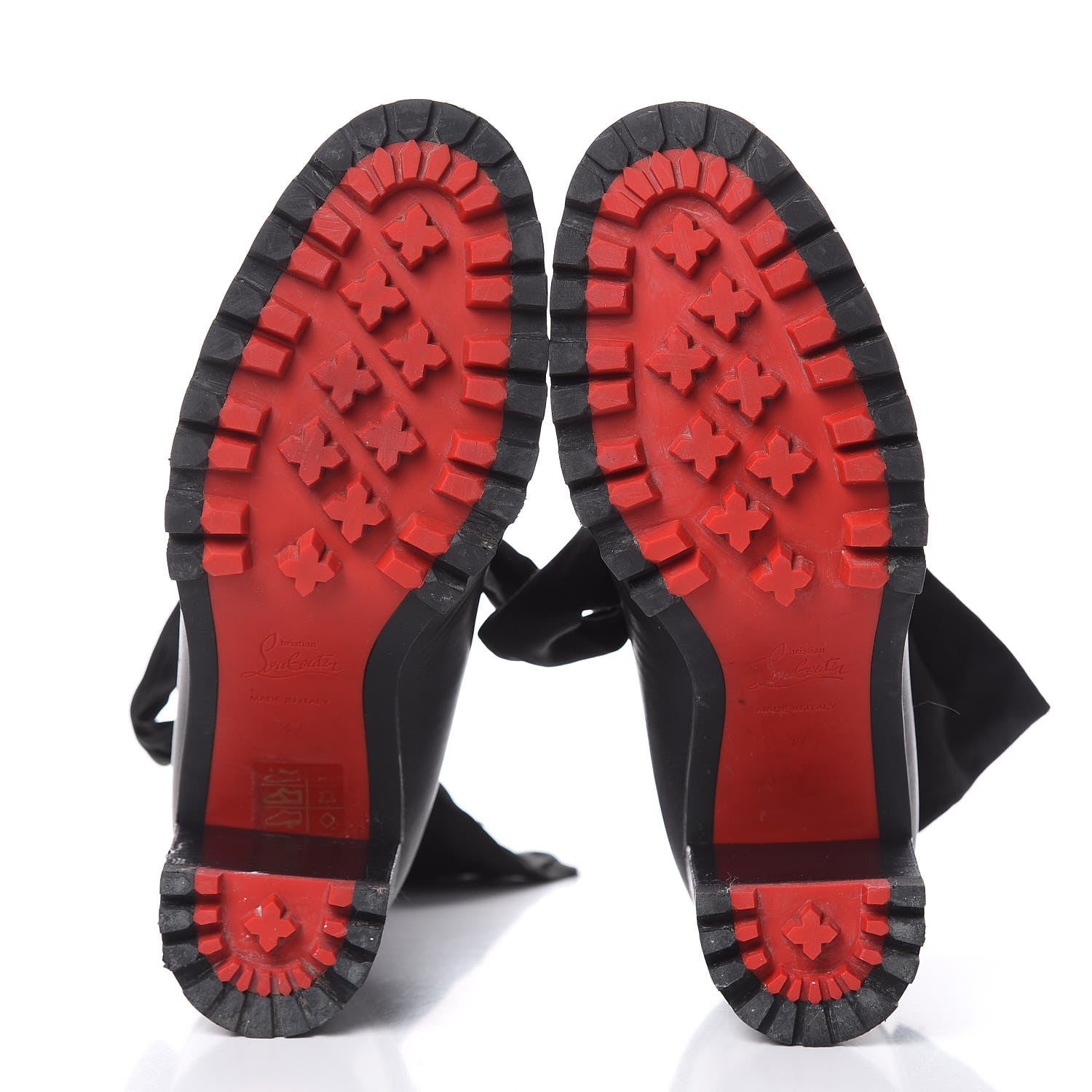 Christian Louboutin Calfskin Mink Jenny From the Alps 70 Ankle Boots 37 Black 5 of 13