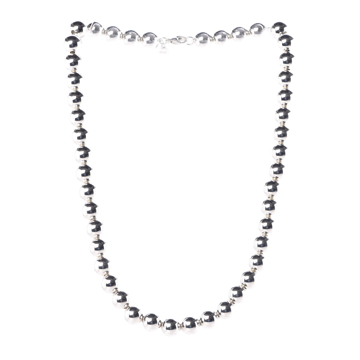 Tiffany Sterling Silver 10mm HardWear Ball Necklace 3 of 6