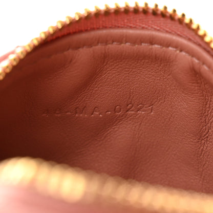 Christian Dior Supple Calfskin Cannage Caro Half-Moon Coin Purse Dark Nude 7 of 9