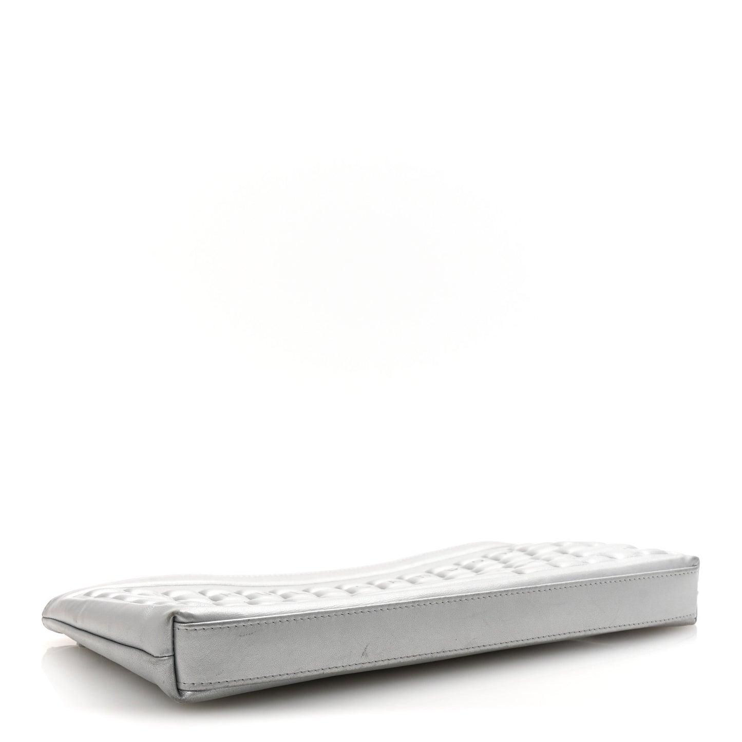 Metallic Calfskin Keyboard Pouch Silver